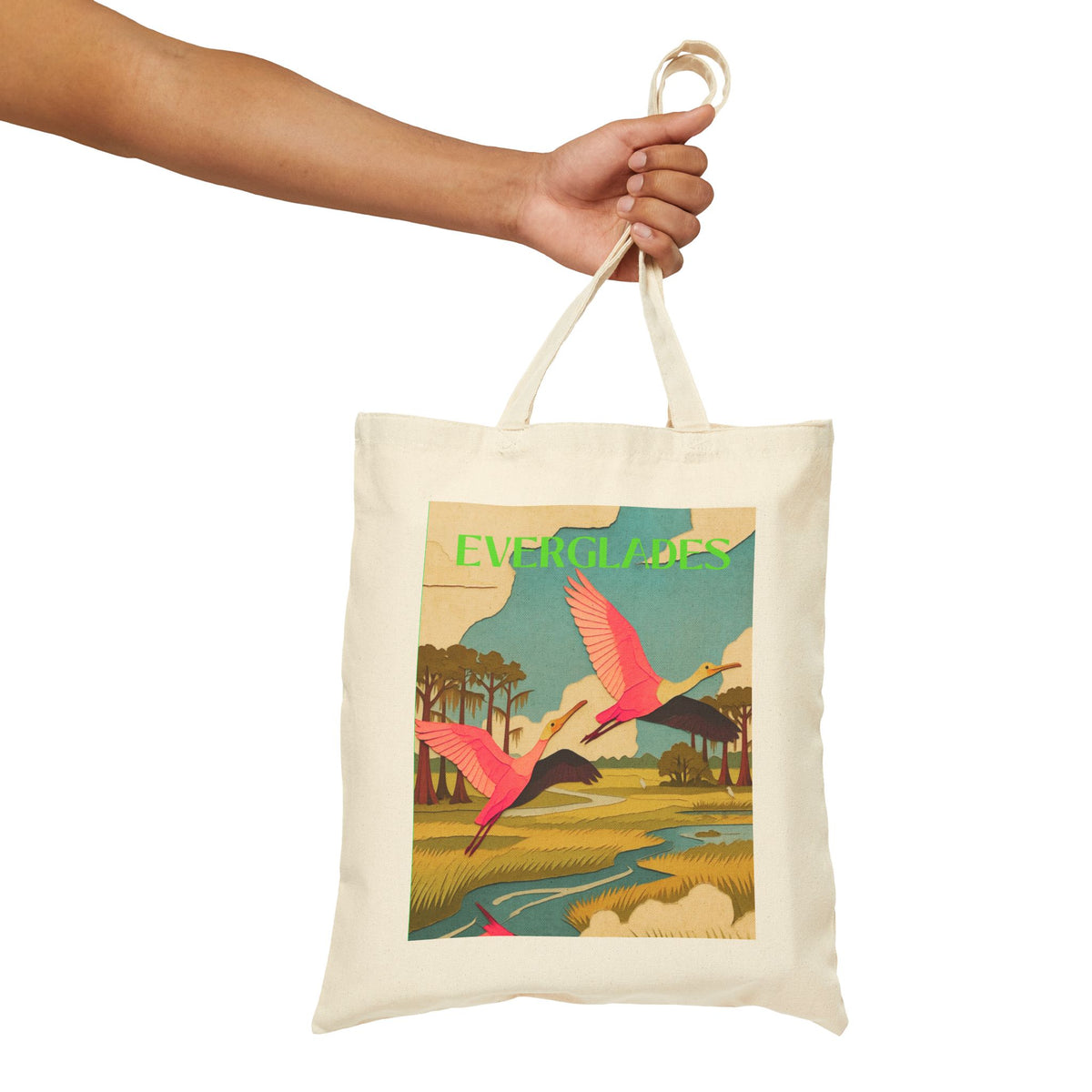 Everglades Wild at Heart Tote Bag - Retro National Park Tote