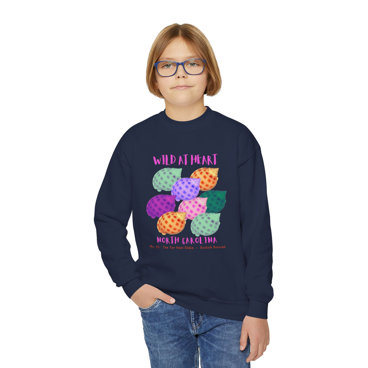 North Carolina Wild at Heart Youth Crewneck Sweatshirt