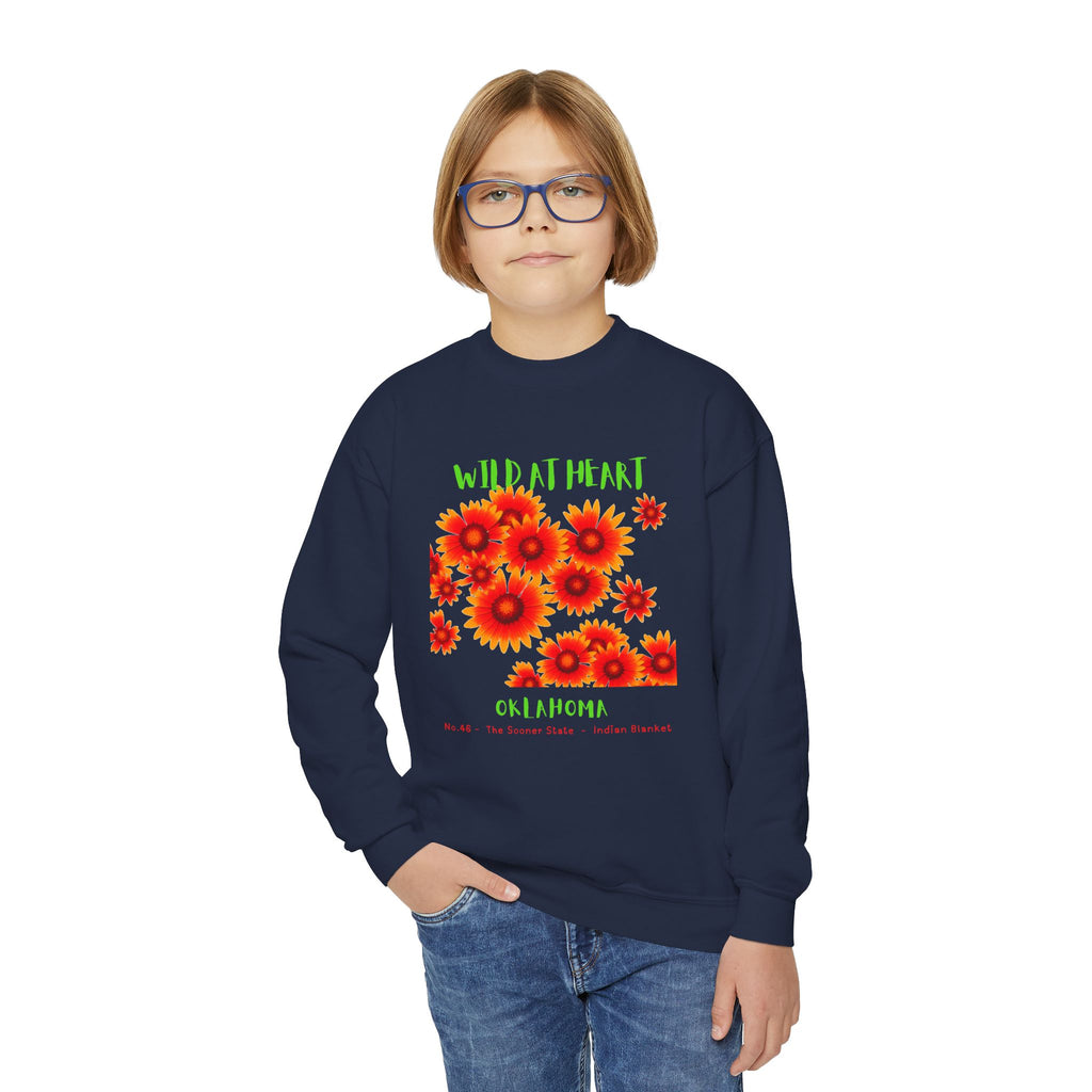 Oklahoma Wild at Heart Youth Crewneck Sweatshirt