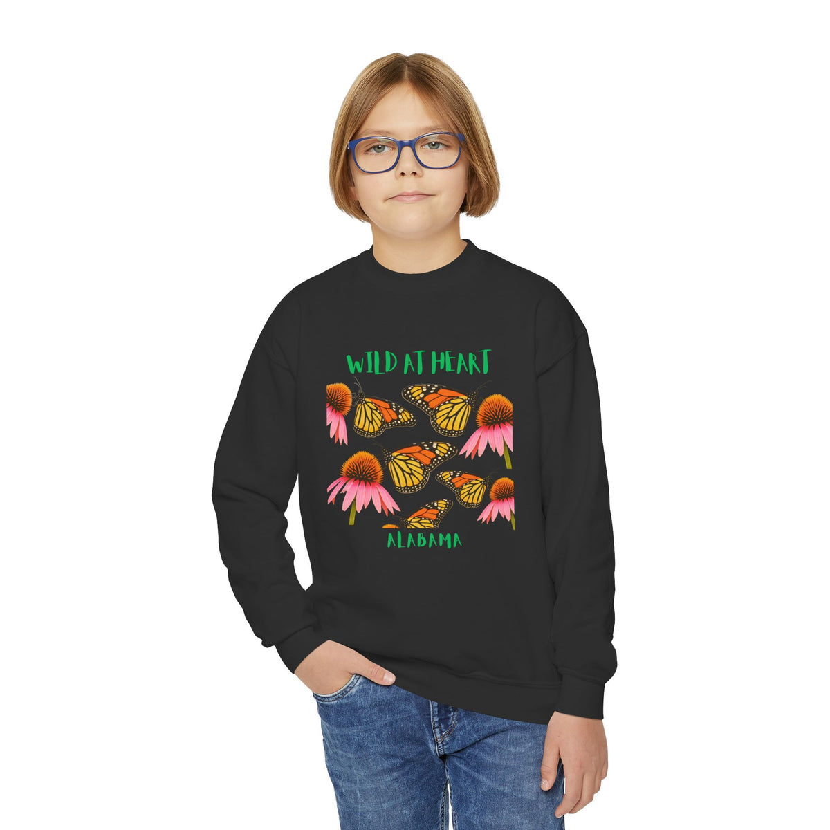 Alabama Wild at Heart Youth Crewneck Sweatshirt