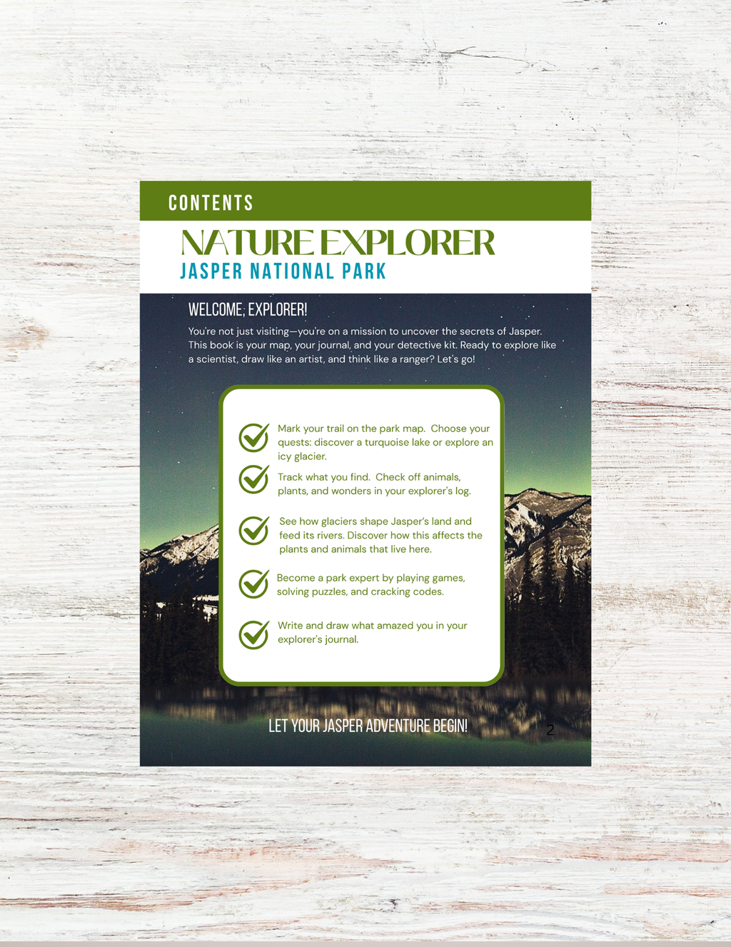 Jasper National Park Activity Book for Kids