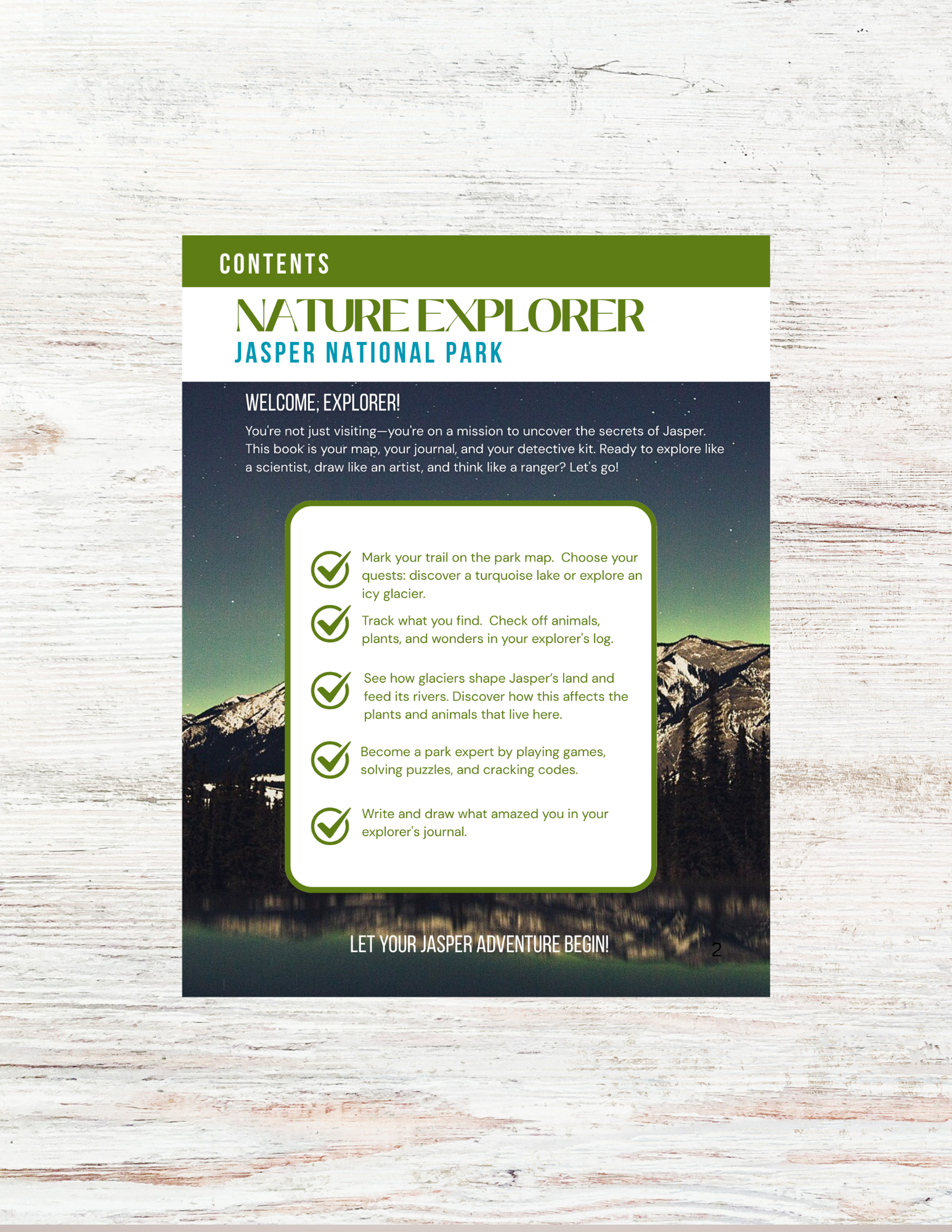 Jasper National Park Activity Book for Kids