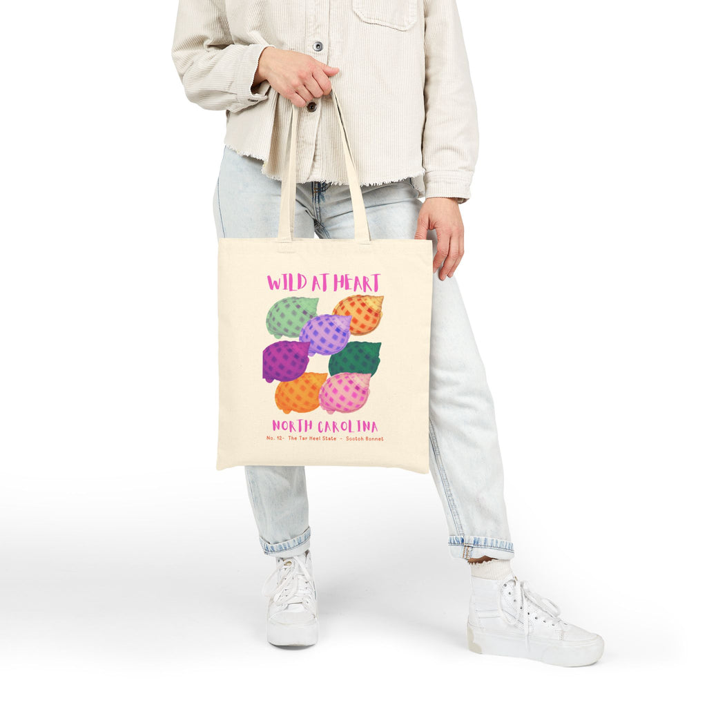 Wild at Heart North Carolina Tote Bag – Canvas Nature Explorer Tote, Kids Adventure Gift