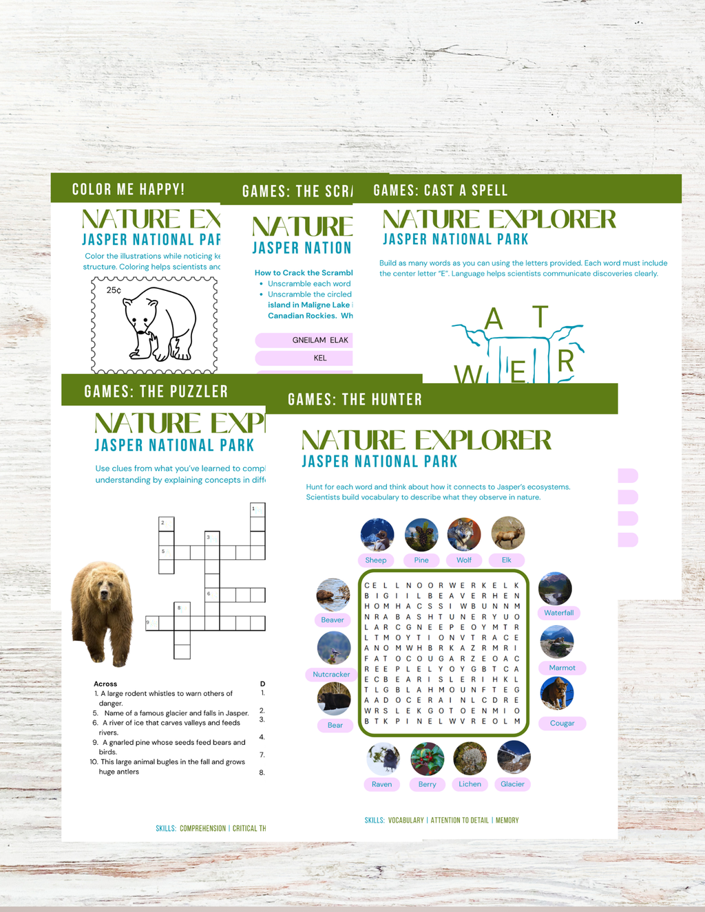 Jasper National Park Activity Book for Kids
