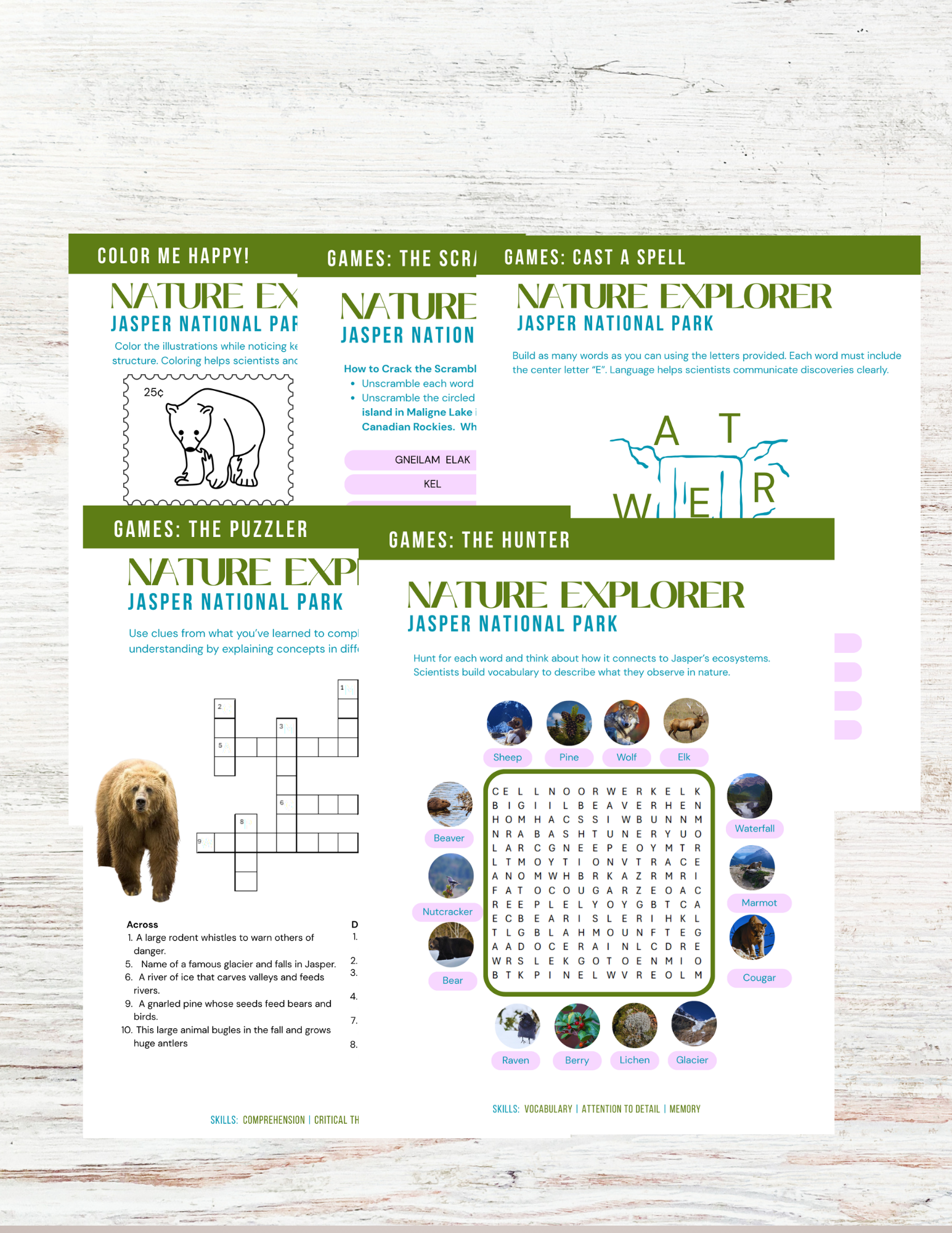 Jasper National Park Activity Book for Kids