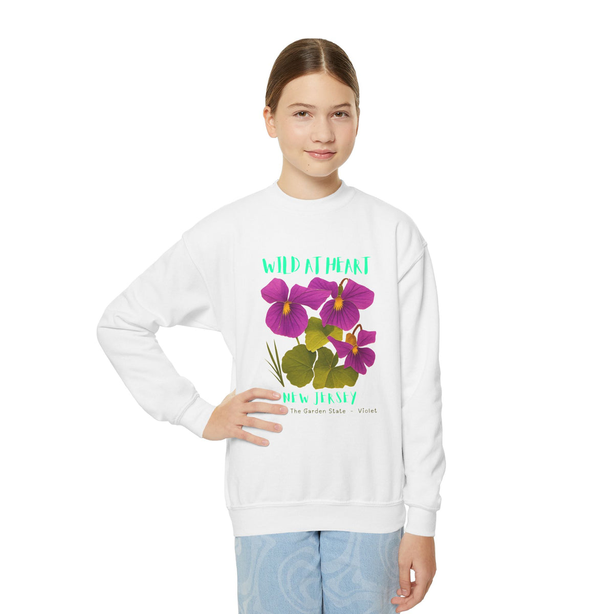 New Jersey Wild at Heart Youth Crewneck Sweatshirt
