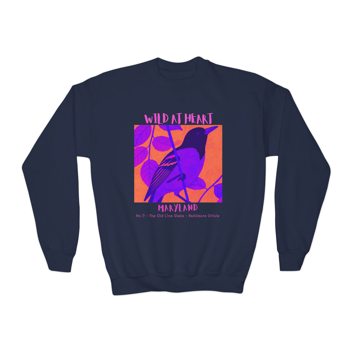 Maryland Wild at Heart Youth Crewneck Sweatshirt