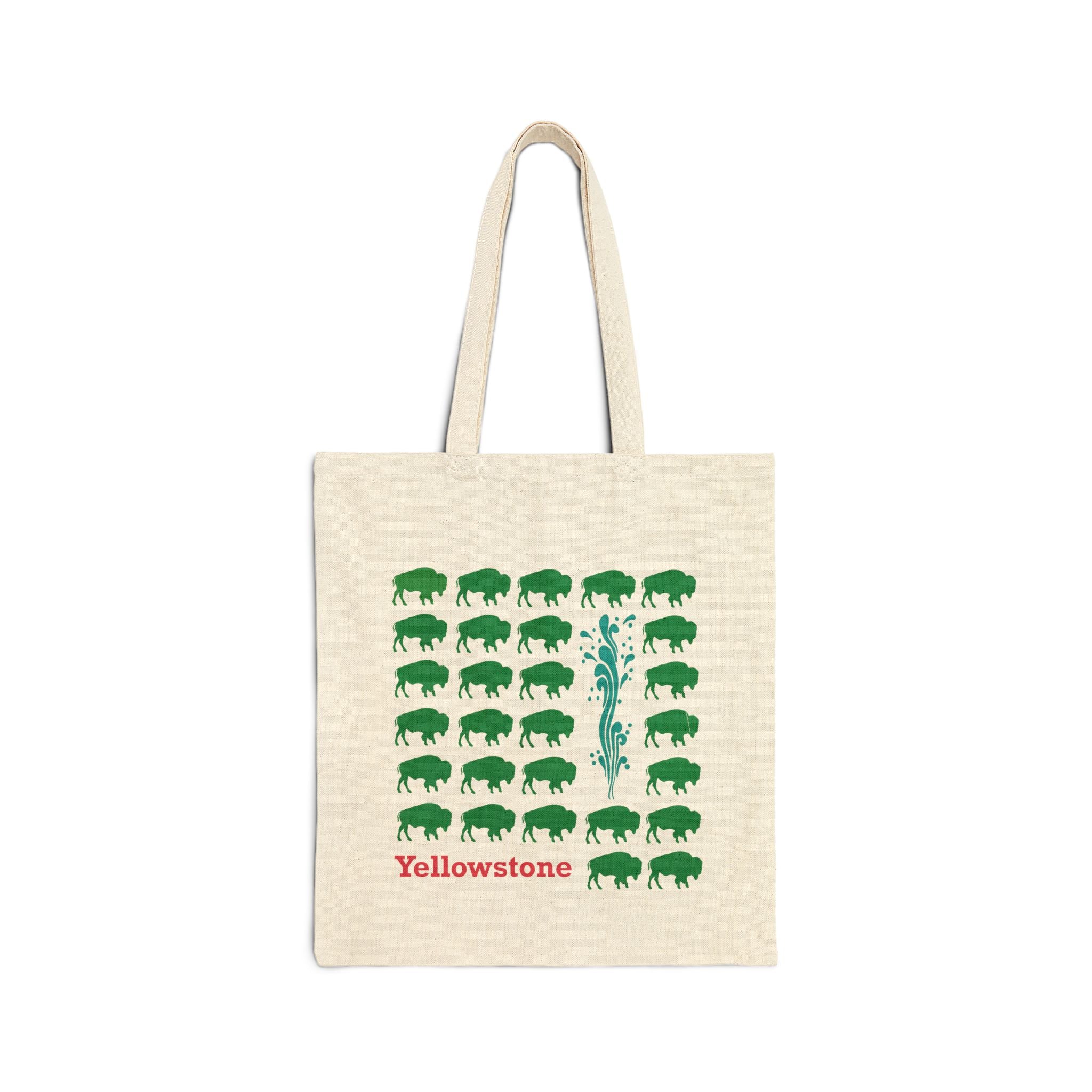 Yellowstone Tote Bag, National Park inspired design, cotton canvas, eco friendly, Yellowstone gift, souvenir
