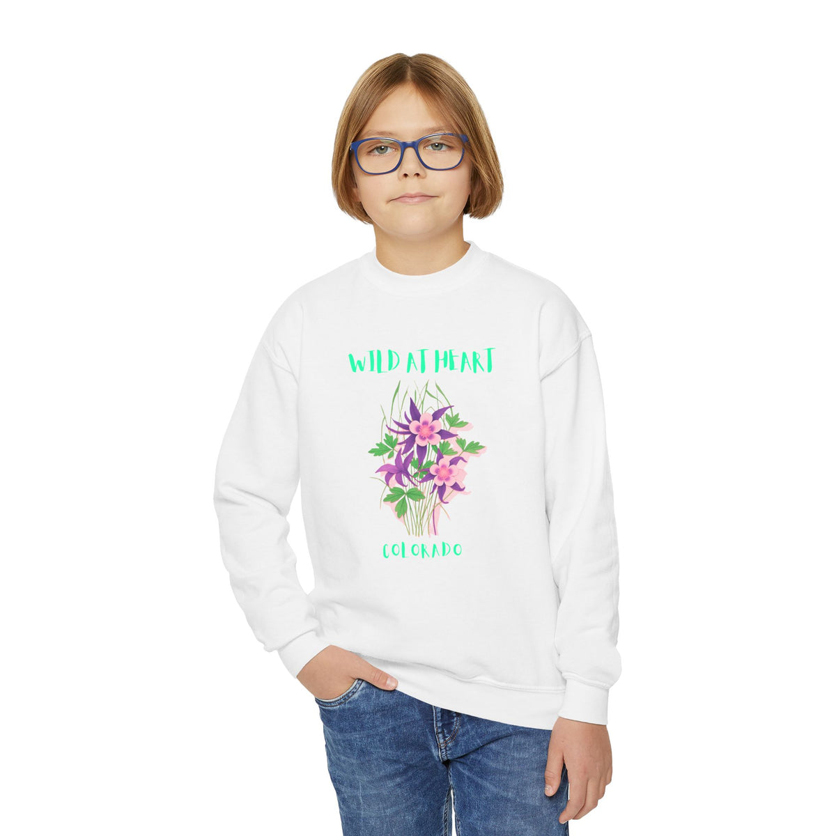 Colorado Wild at Heart Youth Crewneck Sweatshirt