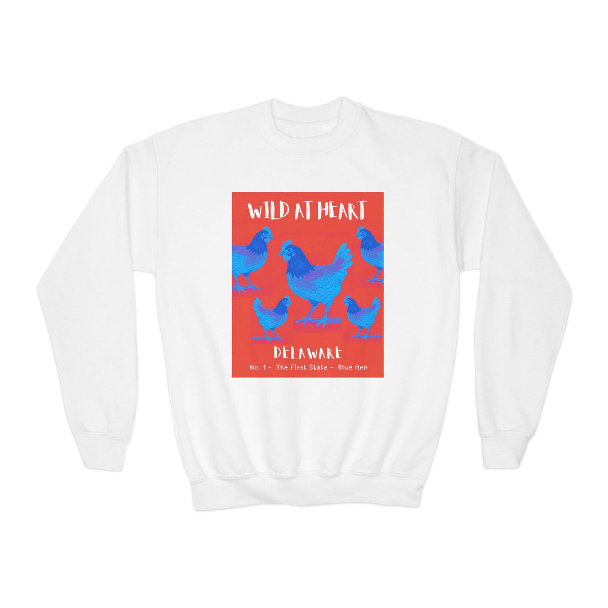 Delaware Wild at Heart Youth Crewneck Sweatshirt