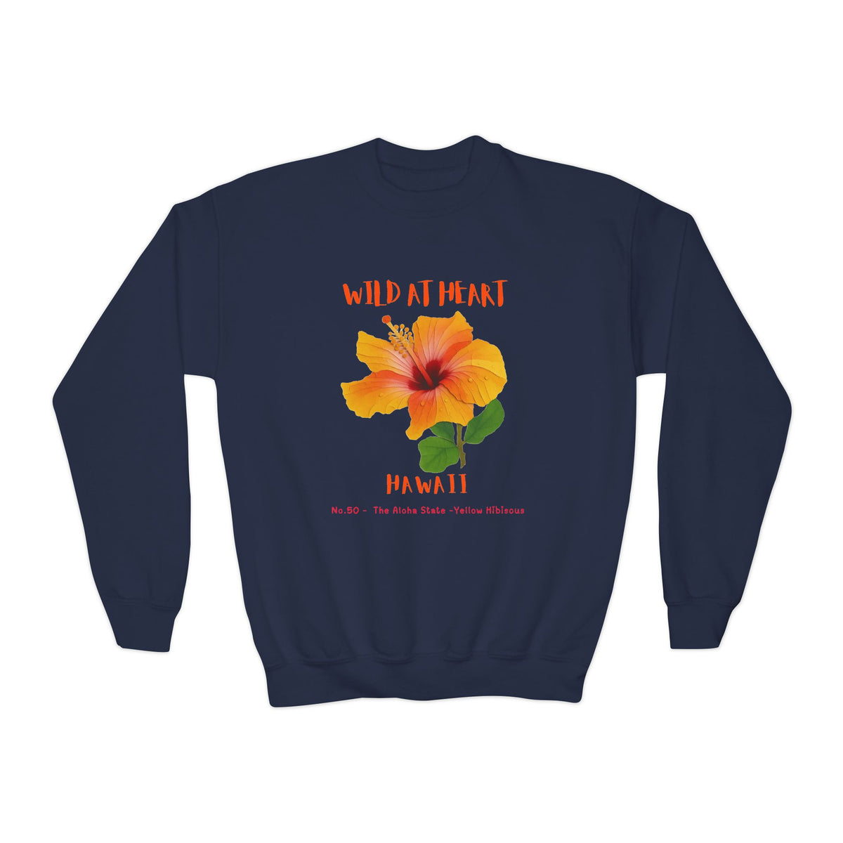 Hawaii Wild at Heart Youth Crewneck Sweatshirt