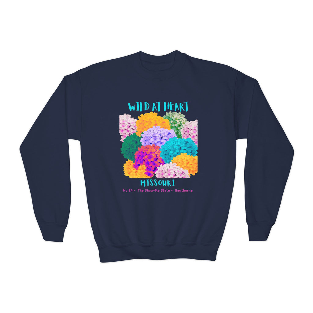 Missouri Wild at Heart Youth Crewneck Sweatshirt