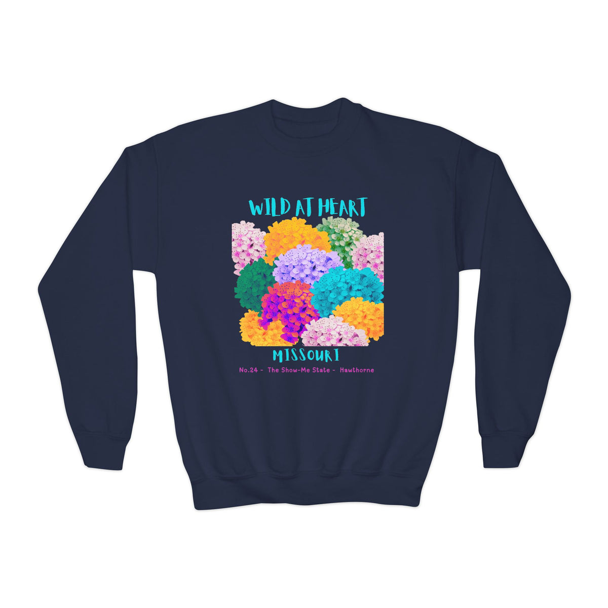Missouri Wild at Heart Youth Crewneck Sweatshirt