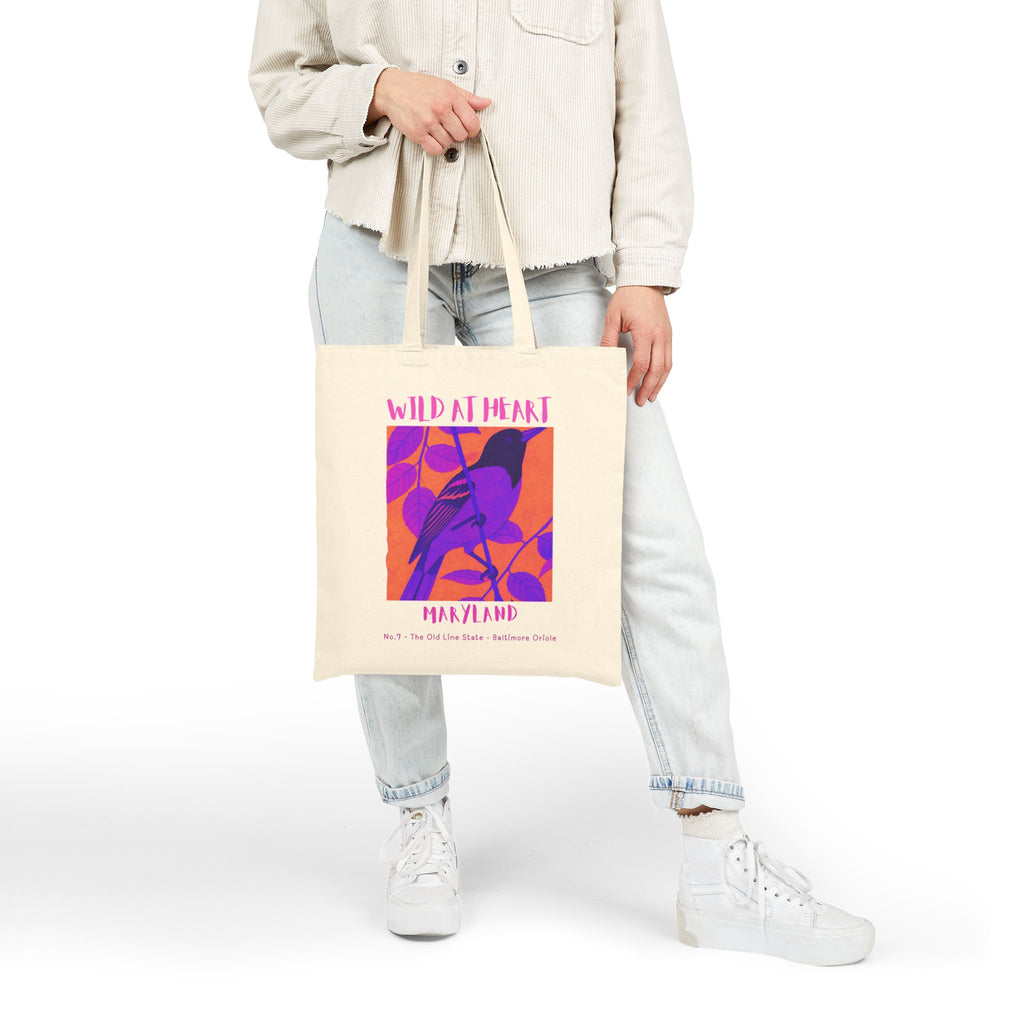 Wild at Heart Maryland Tote Bag – Canvas Nature Explorer Tote, Kids Adventure Gift