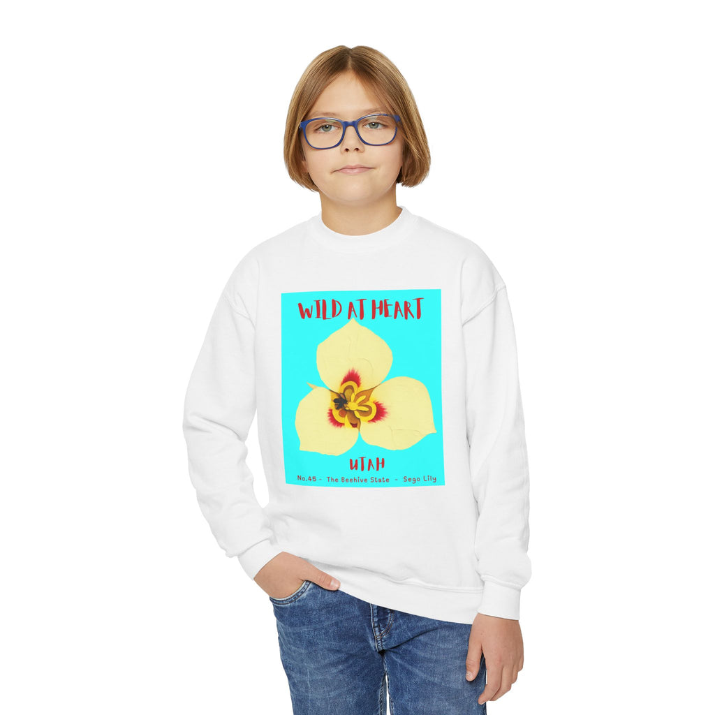 Utah Wild at Heart Youth Crewneck Sweatshirt