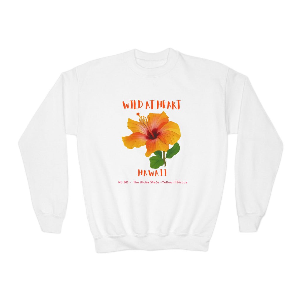 Hawaii Wild at Heart Youth Crewneck Sweatshirt