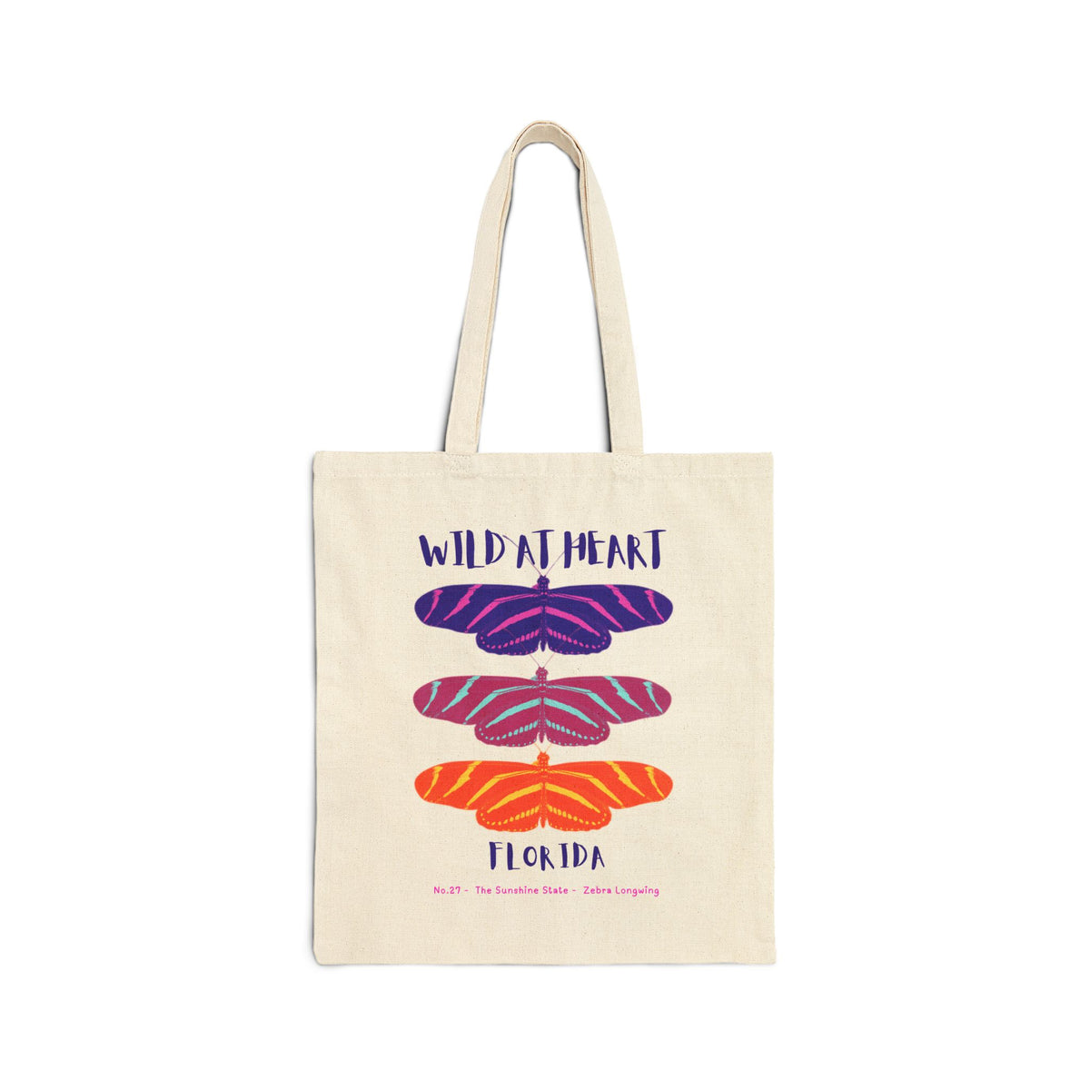 Wild at Heart Florida Tote Bag – Canvas Nature Explorer Tote, Kids Adventure Gift