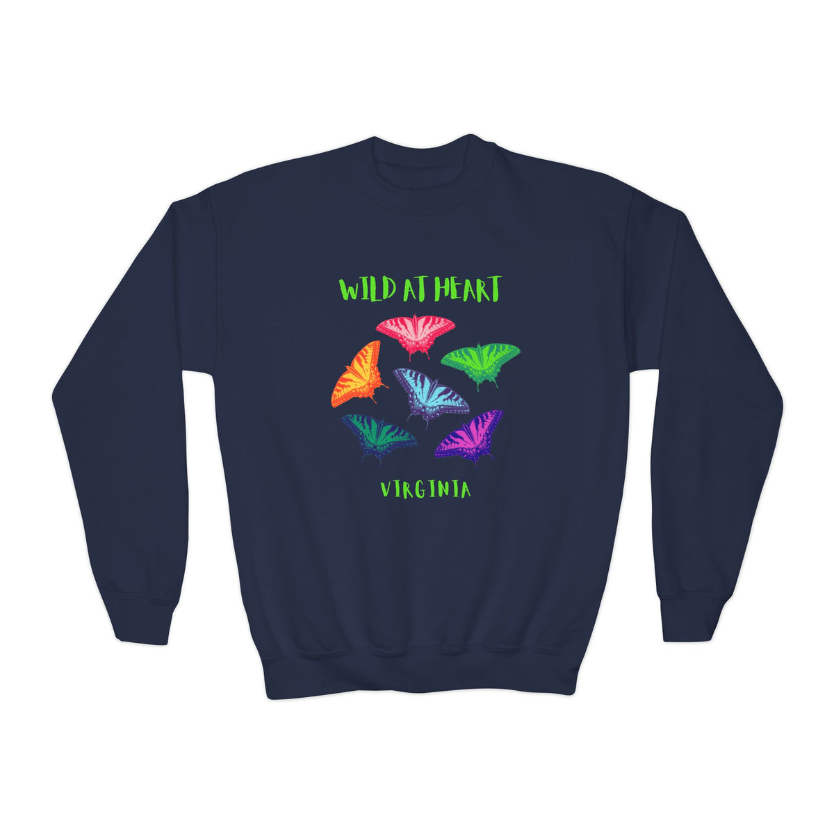 Virginia Wild at Heart Youth Crewneck Sweatshirt