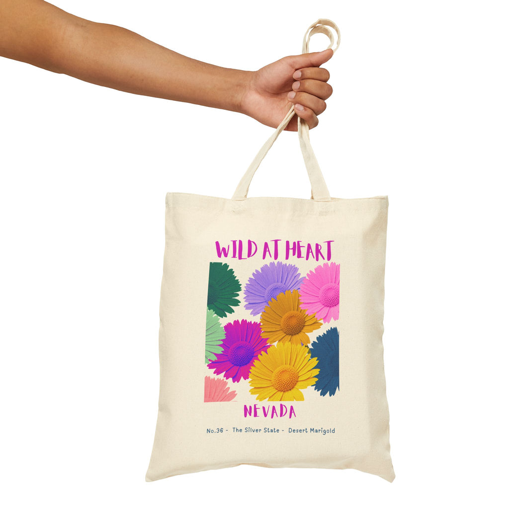 Wild at Heart Nevada Tote Bag – Canvas Nature Explorer Tote, Kids Adventure Gift