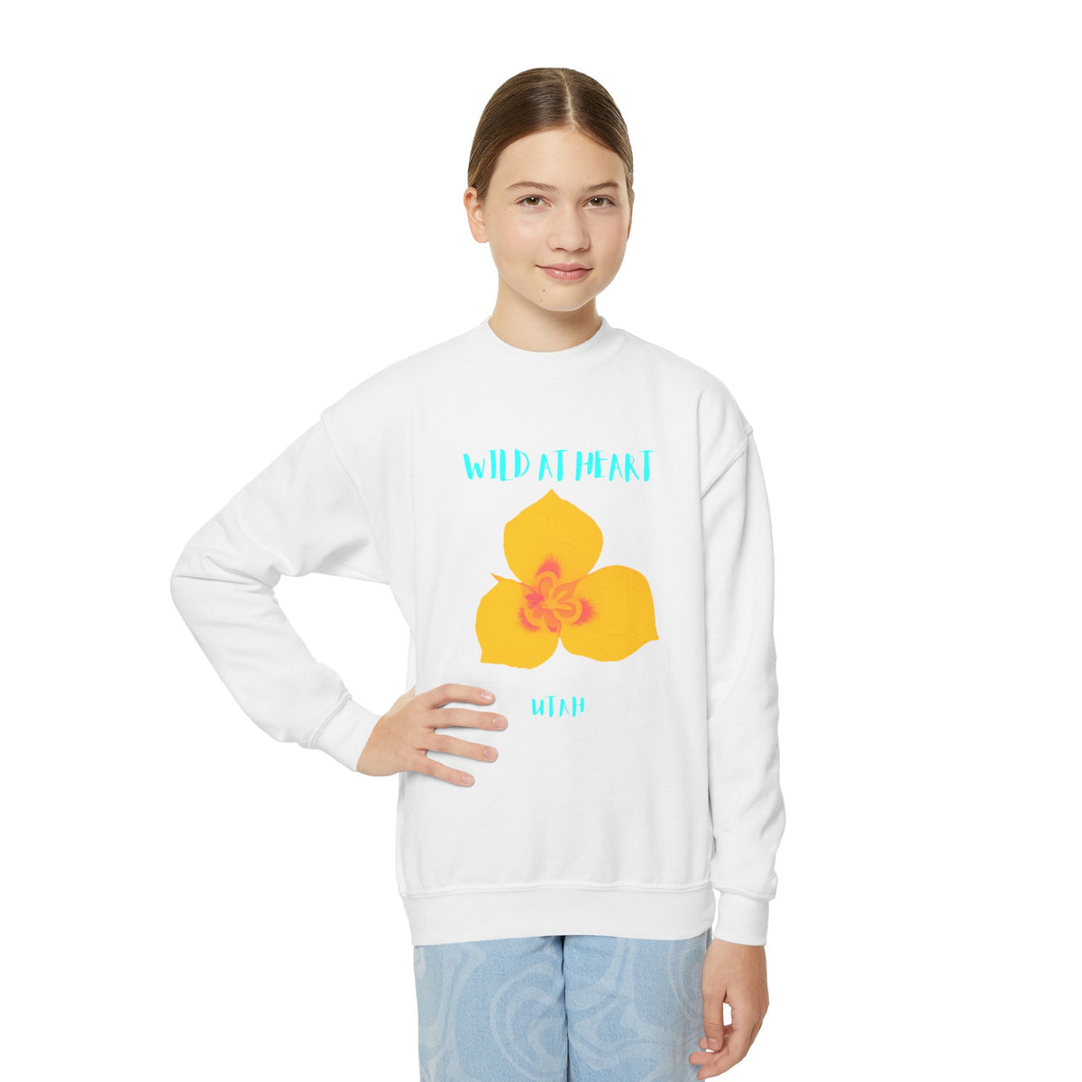 Utah Wild at Heart Youth Crewneck Sweatshirt