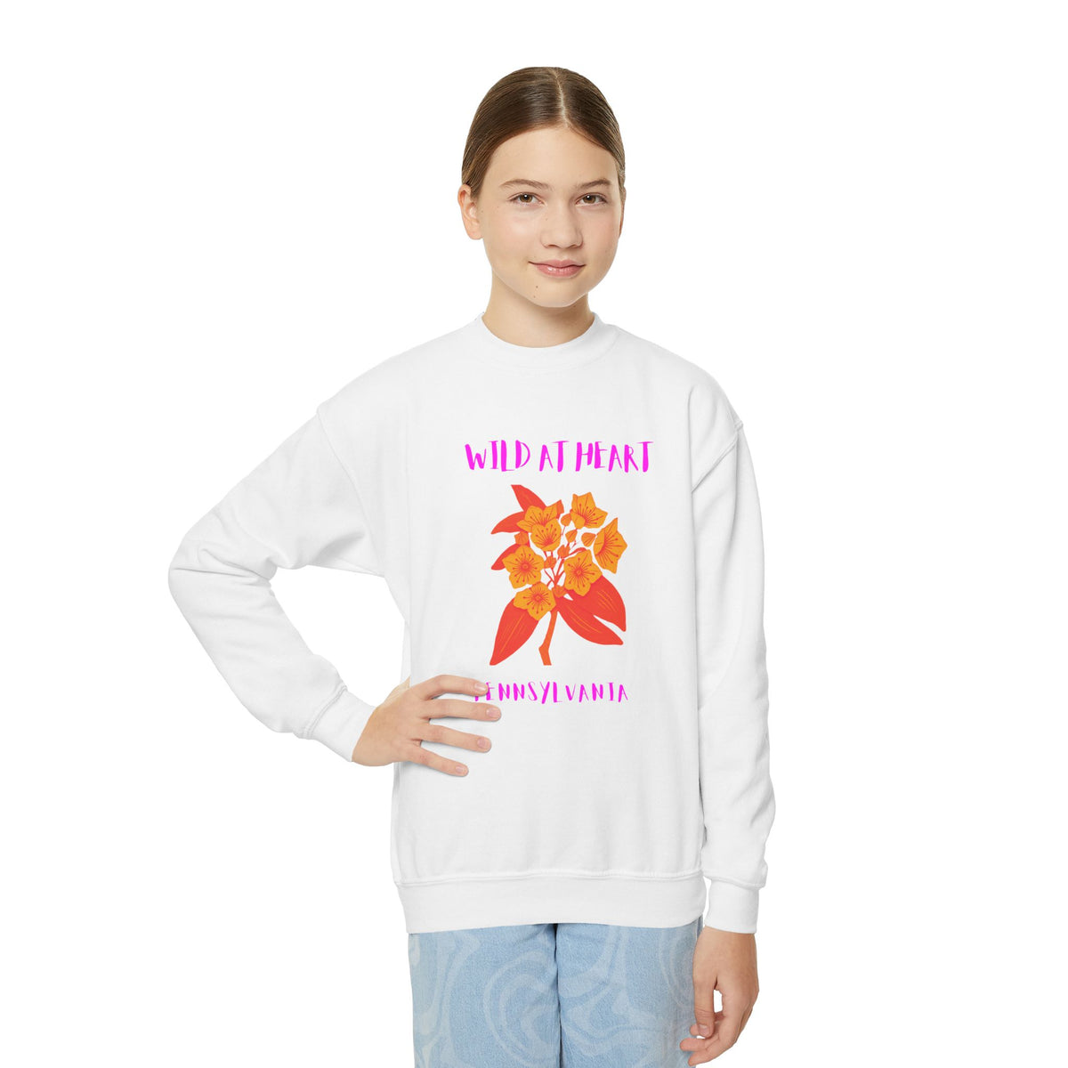 Pennsylvania Wild at Heart Youth Crewneck Sweatshirt