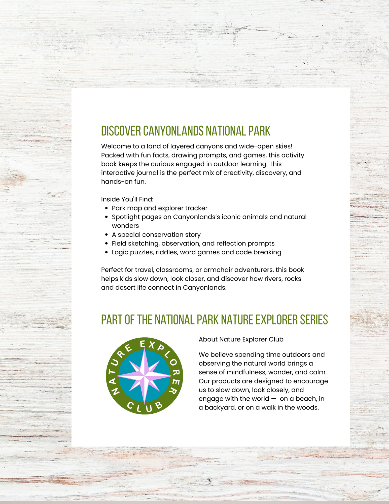 Canyonlands National Park Activity Book for Kids