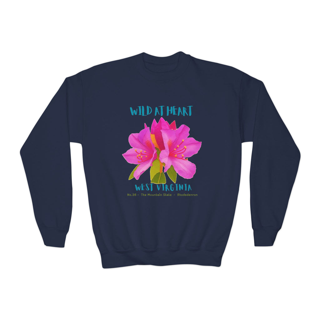 West Virginia Wild at Heart Youth Crewneck Sweatshirt