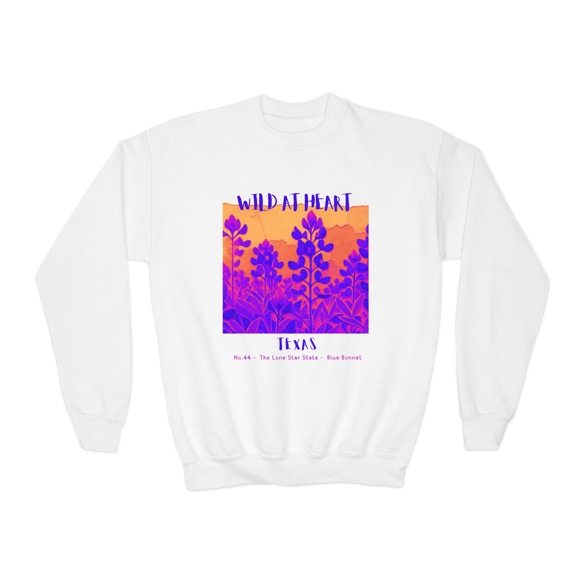 Texas Wild at Heart Youth Crewneck Sweatshirt