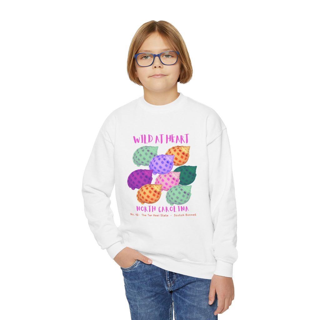 North Carolina Wild at Heart Youth Crewneck Sweatshirt