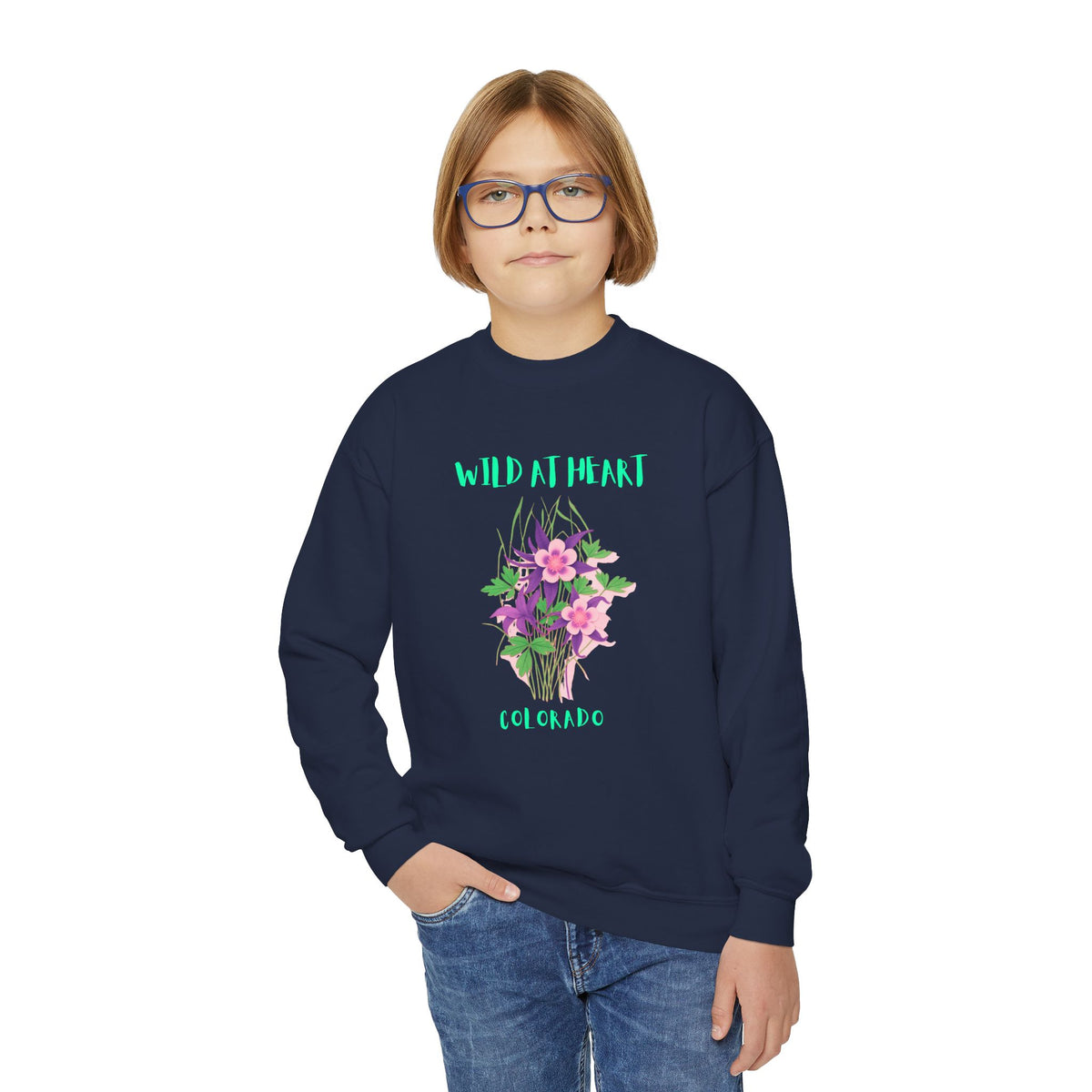 Colorado Wild at Heart Youth Crewneck Sweatshirt