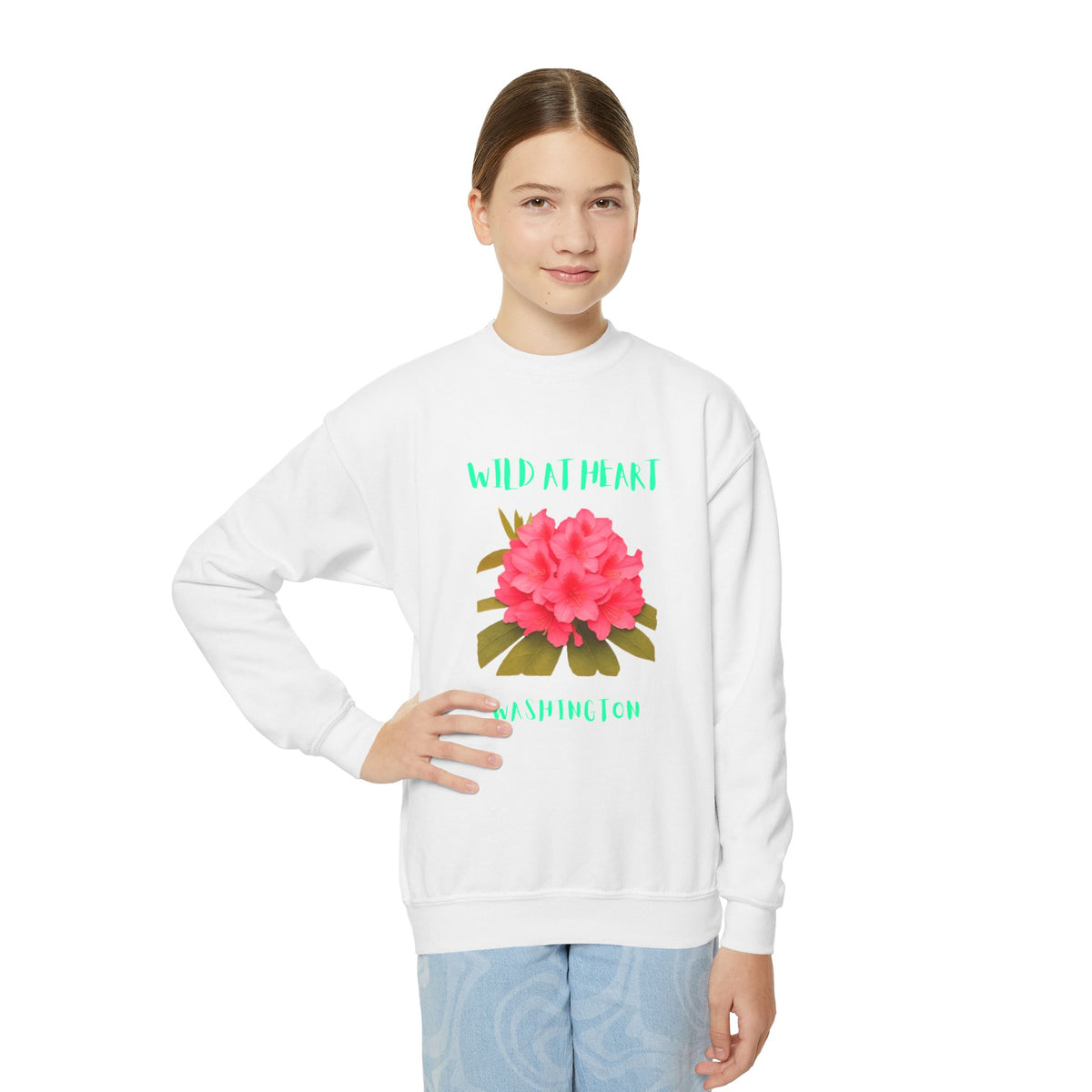 Washington Wild at Heart Youth Crewneck Sweatshirt