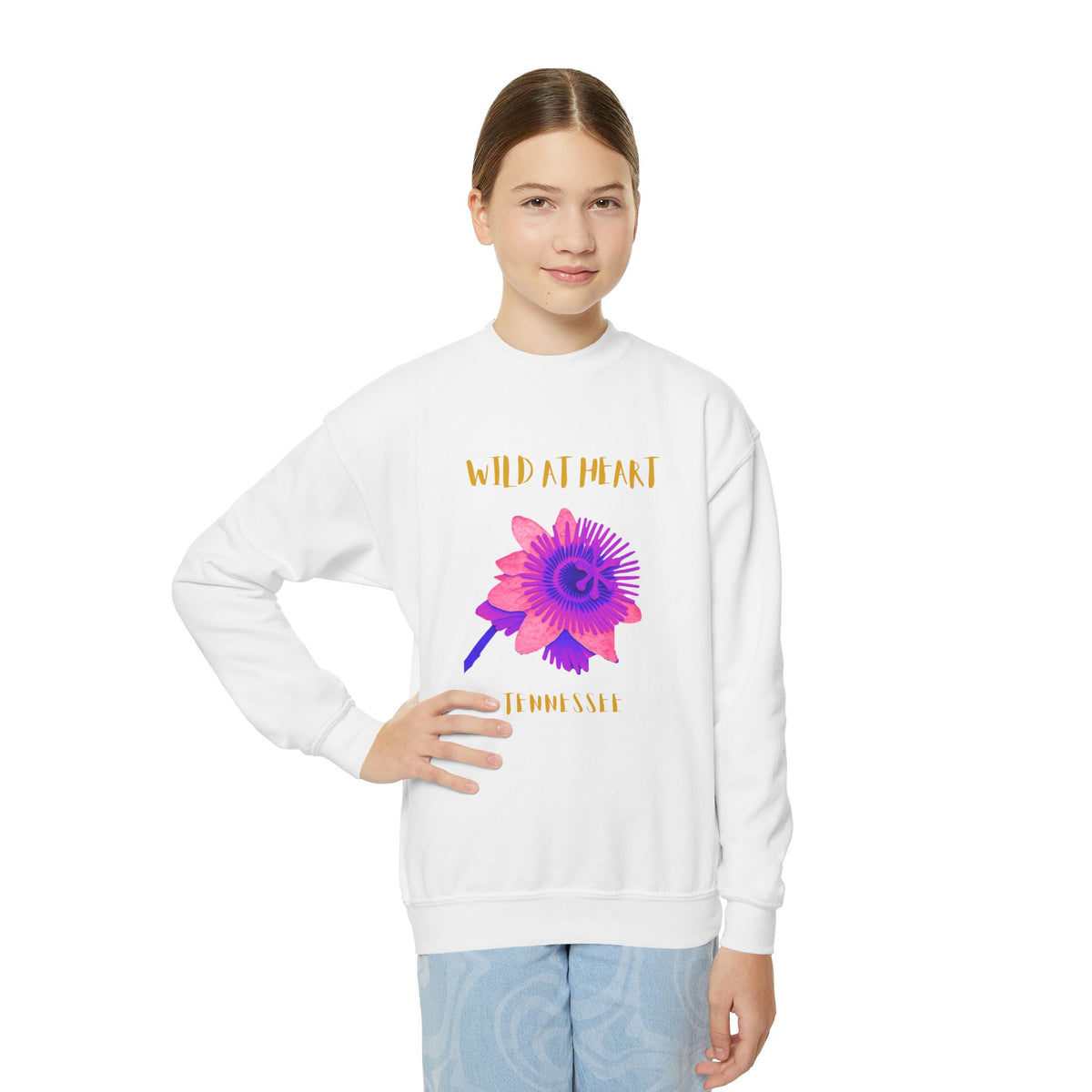 Tennessee Wild at Heart Youth Crewneck Sweatshirt