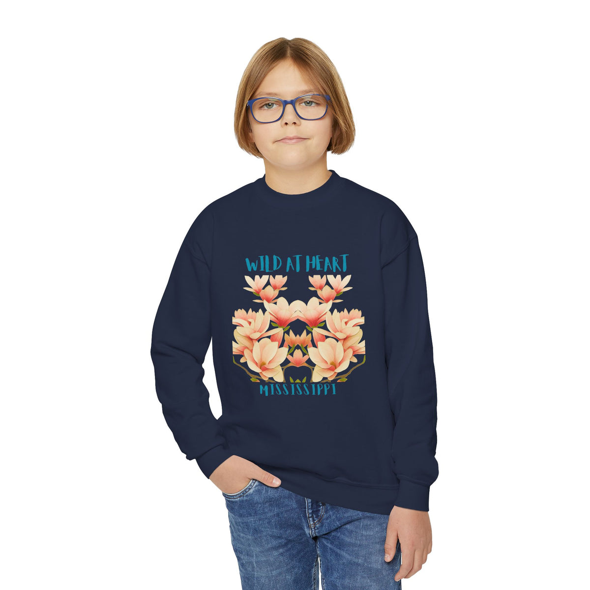 Mississippi Wild at Heart Youth Crewneck Sweatshirt