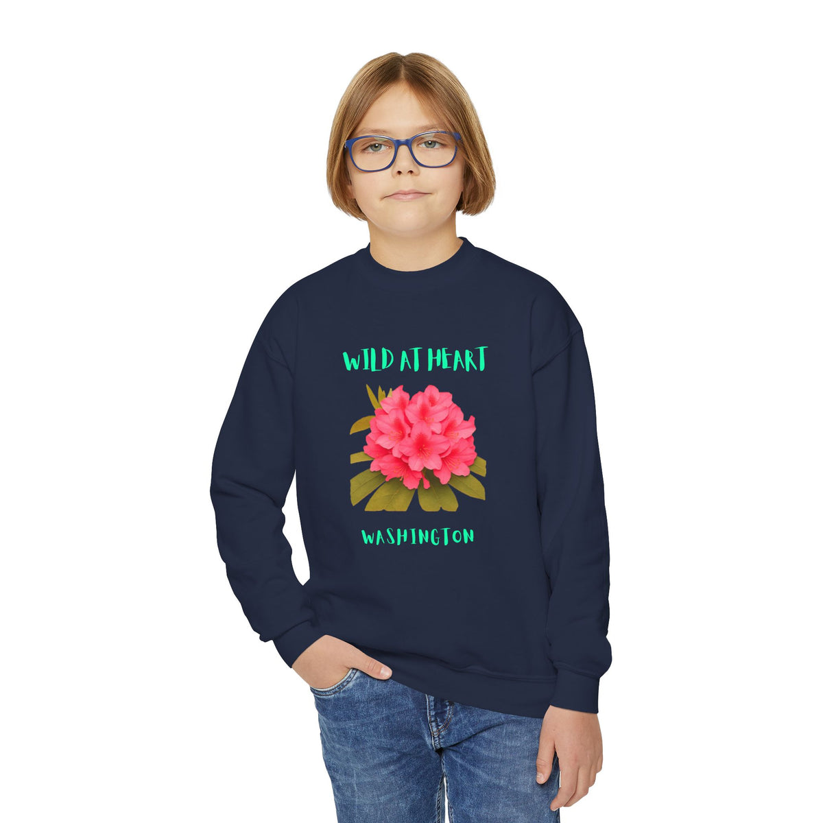 Washington Wild at Heart Youth Crewneck Sweatshirt