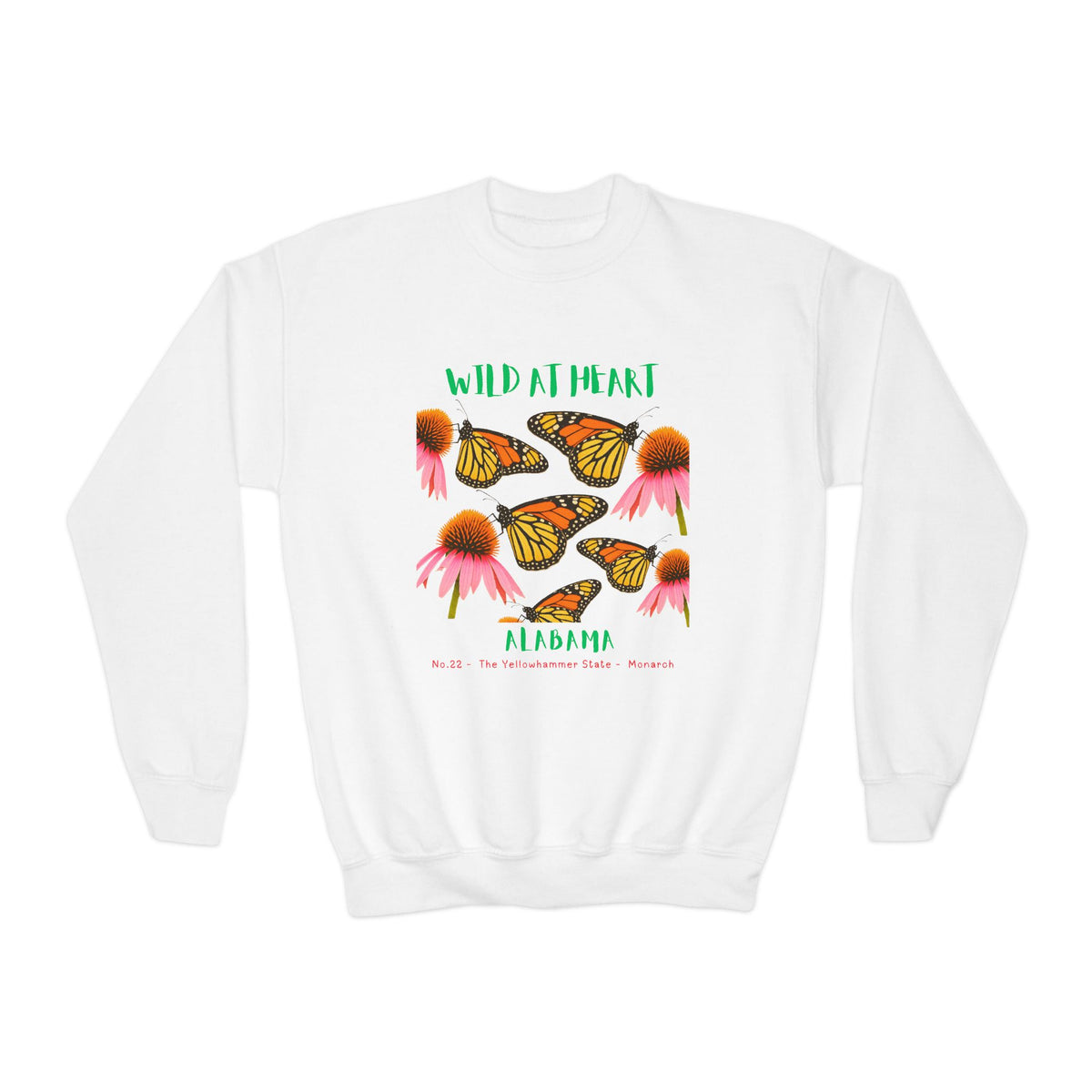 Alabama Wild at Heart Youth Crewneck Sweatshirt