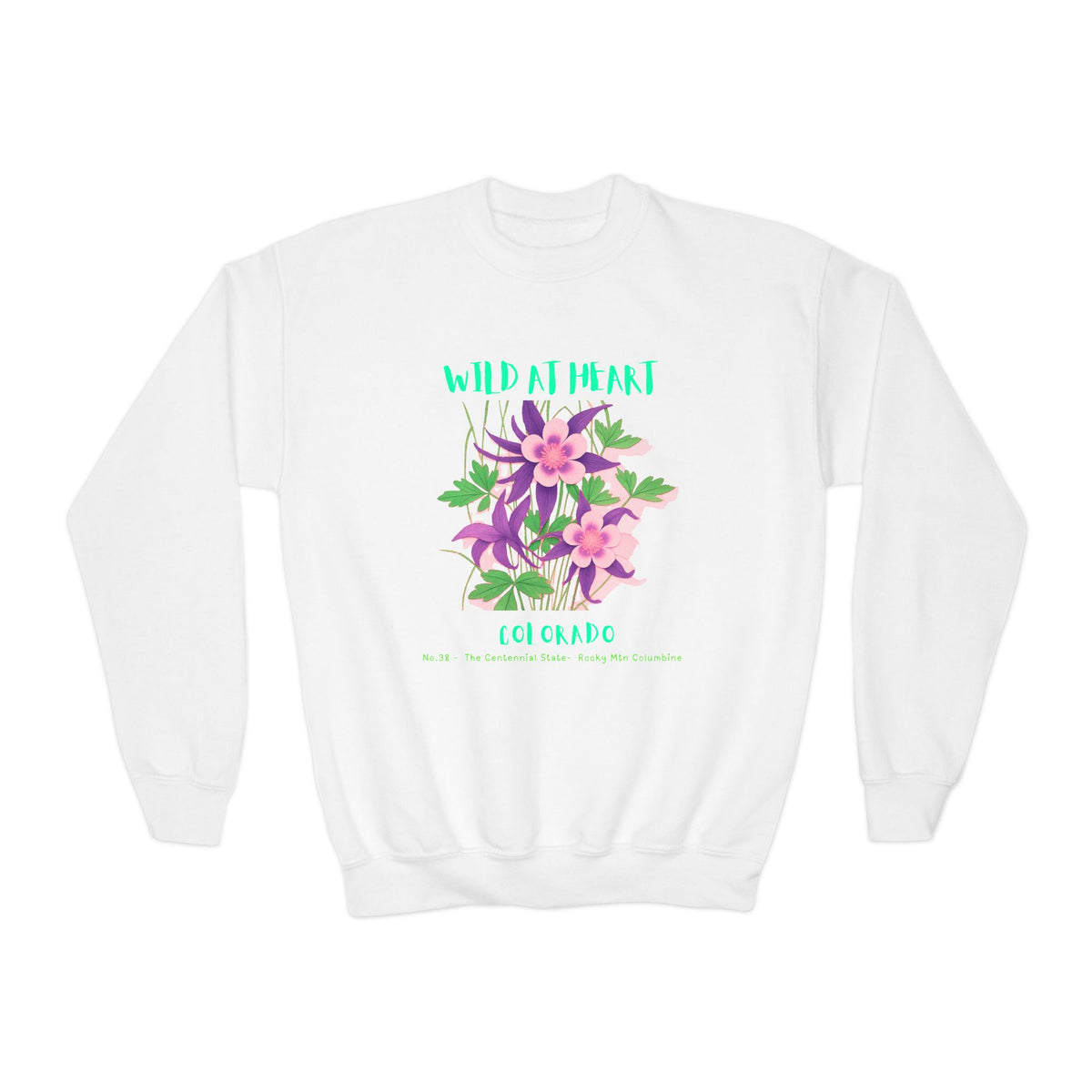 Colorado Wild at Heart Youth Crewneck Sweatshirt