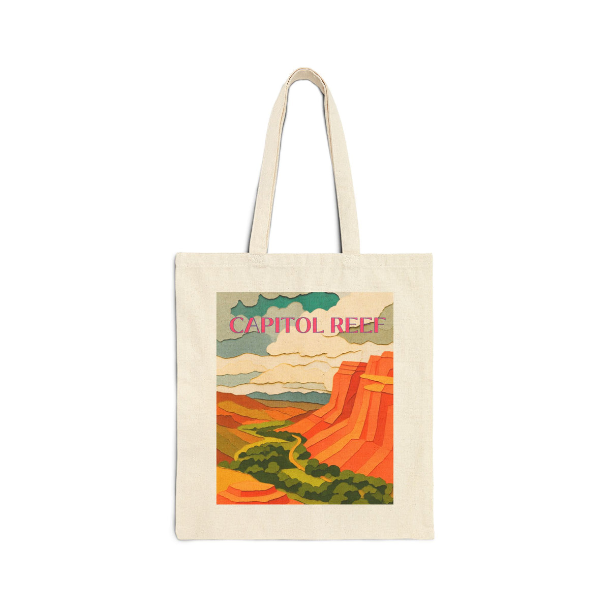 Capitol Reef Wild at Heart Tote : Retro National Park Tote