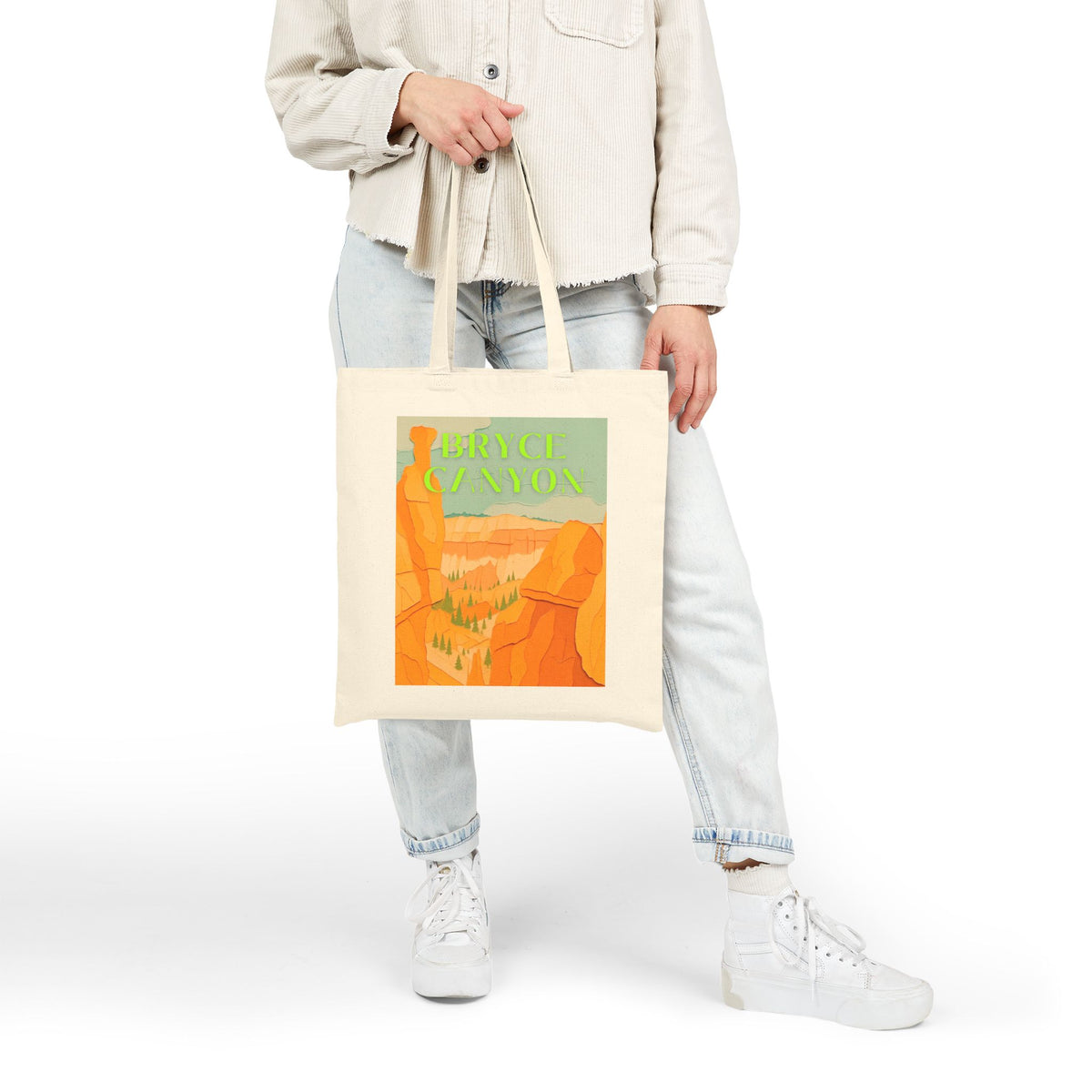 Wild at Heart Bryce Canyon National Park Tote Bag – Hoodoo Landscape Canvas Explorer Tote, Souvenir Gift