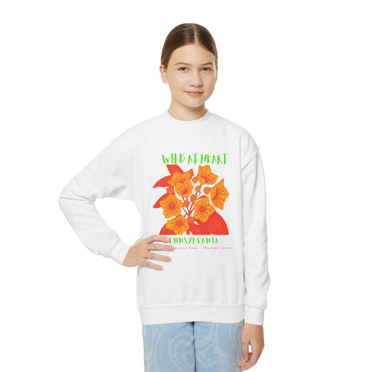 Pennsylvania Wild at Heart Youth Crewneck Sweatshirt