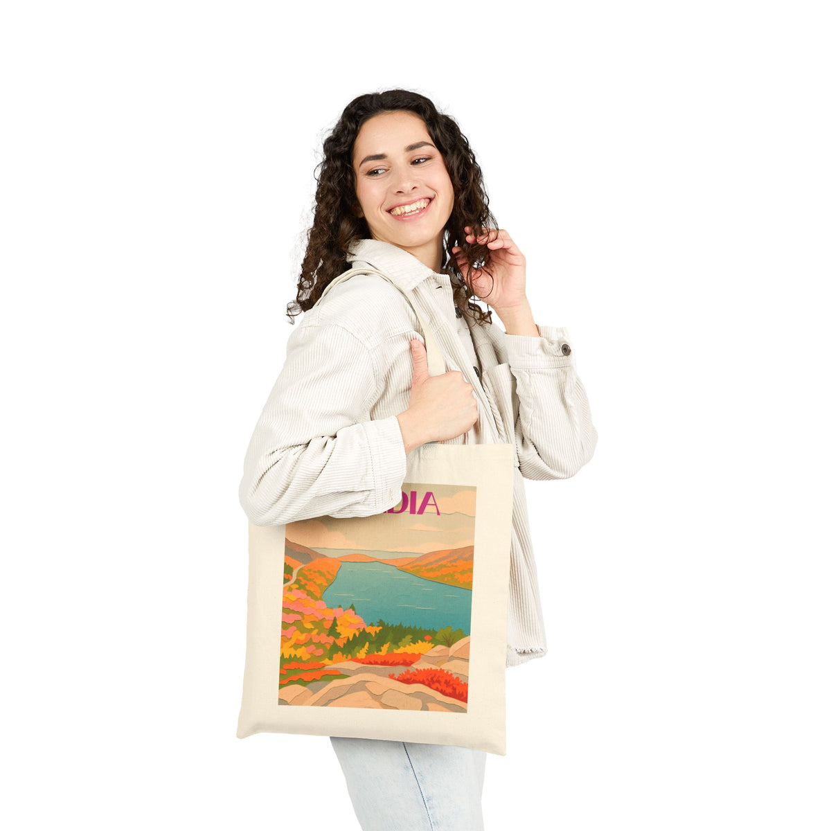Wild at Heart Acadia National Park Tote Bag – Lake & Landscape Canvas Explorer Tote, Souvenir Gift