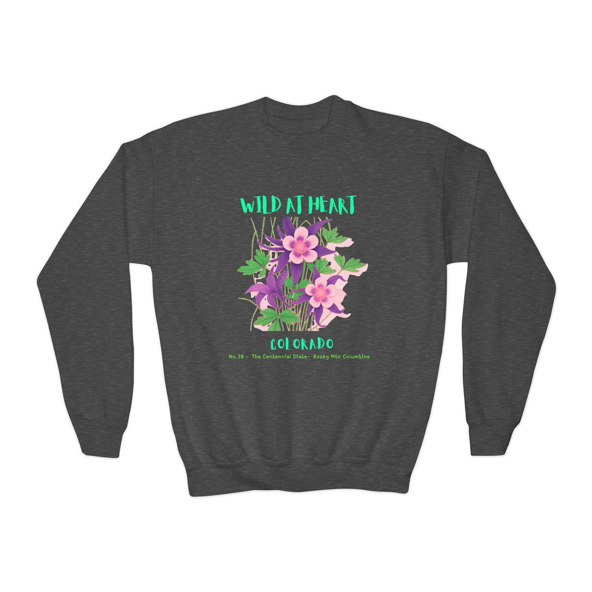 Colorado Wild at Heart Youth Crewneck Sweatshirt