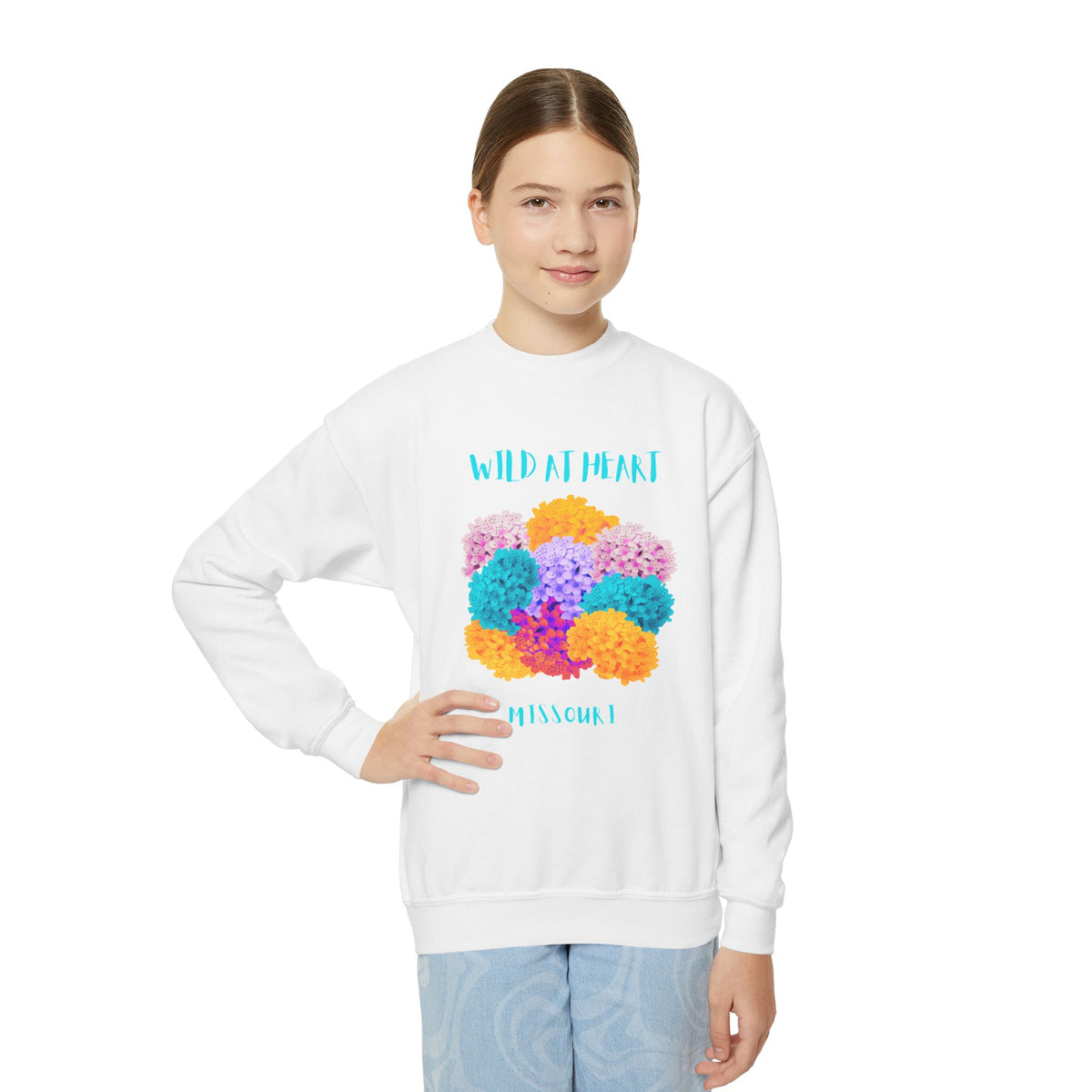 Missouri Wild at Heart Youth Crewneck Sweatshirt