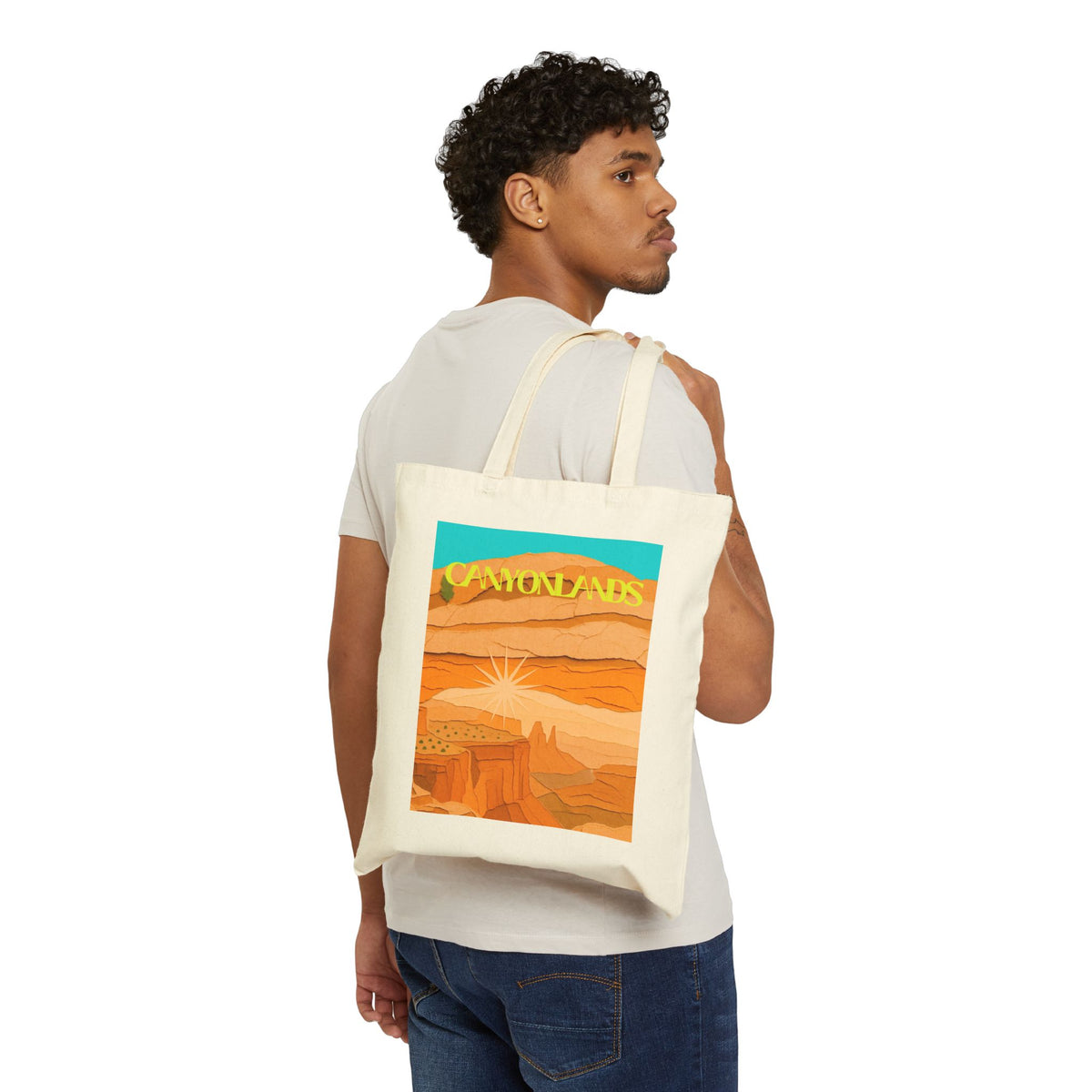 Wild at Heart Canyonlands National Park Tote Bag – Desert Sunset Canvas Explorer Tote, Souvenir Gift