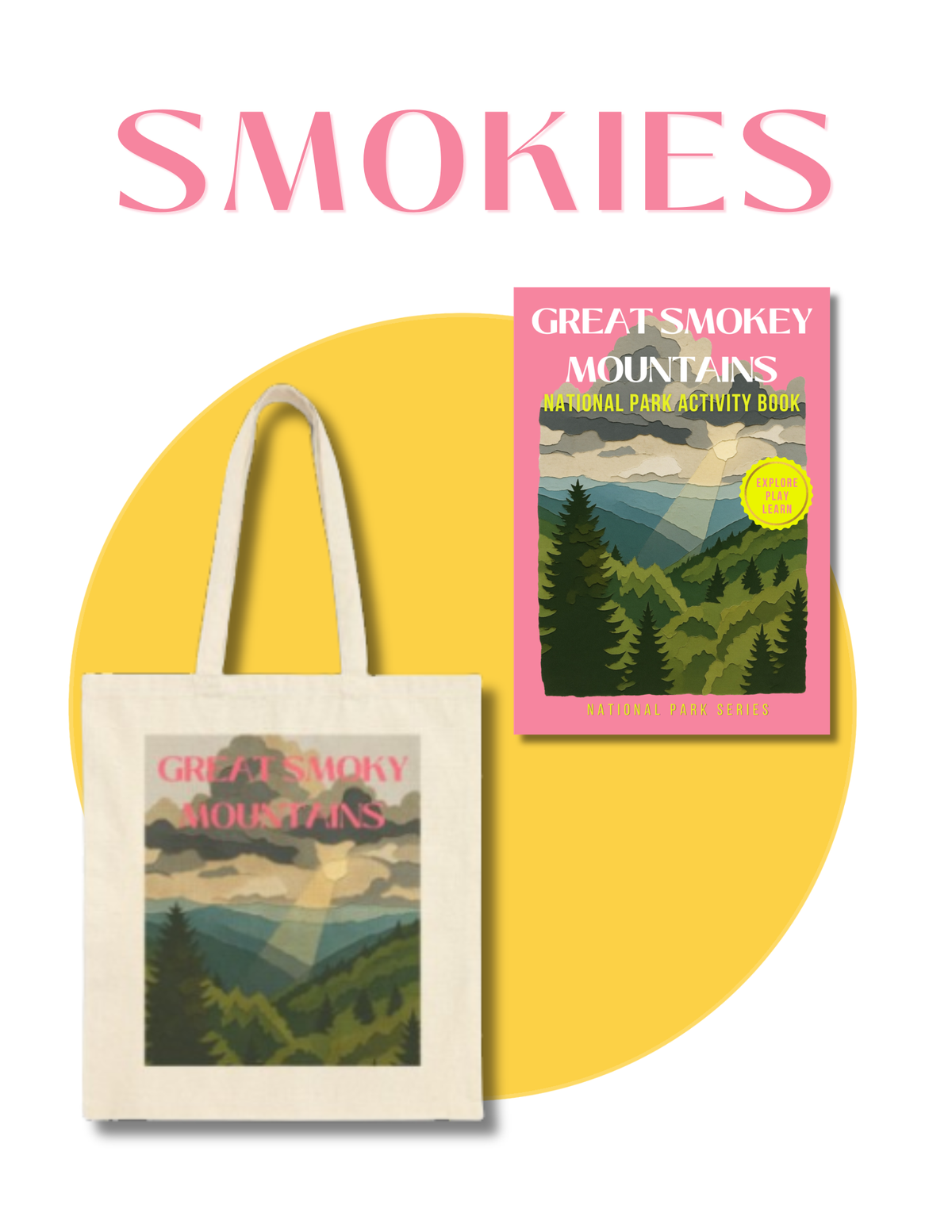 Wild at Heart Great Smoky Mountains National Park Gift Set – Activity Book + Canvas Tote, Kids Explorer Bundle