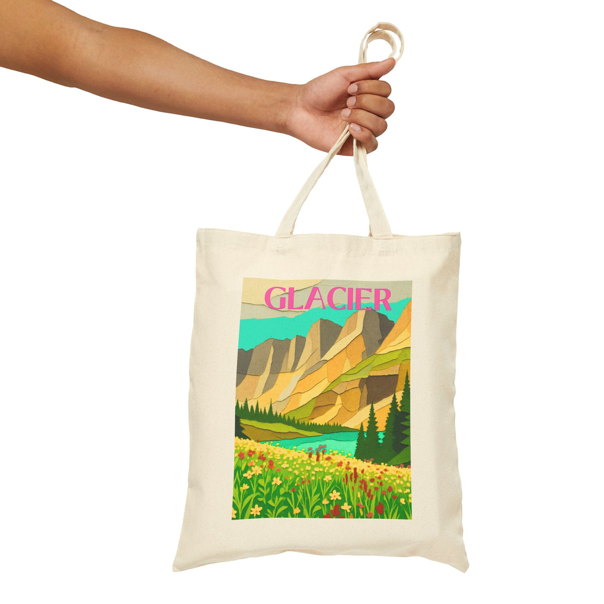 Glacier Wild at Heart Tote - National Park Vintage Poster Tote