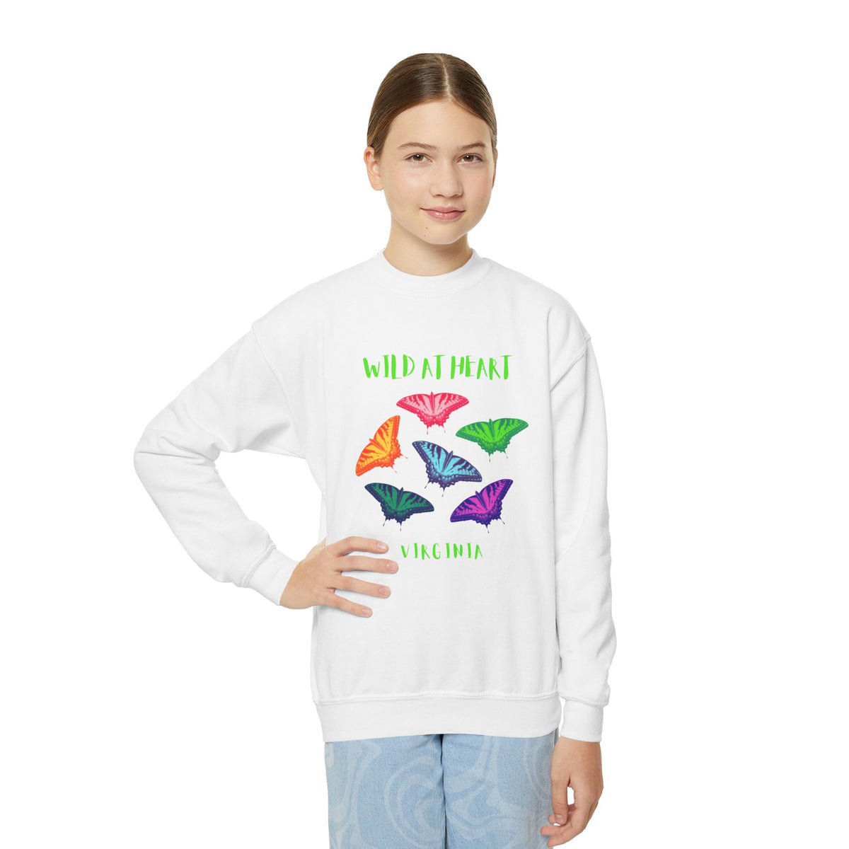 Virginia Wild at Heart Youth Crewneck Sweatshirt