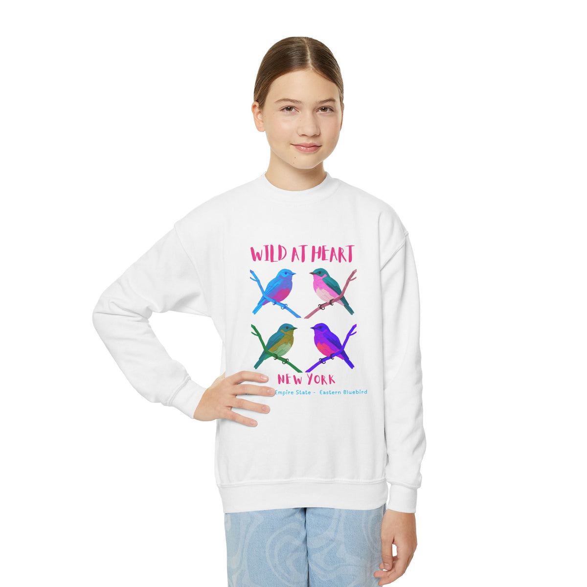New York Wild at Heart Youth Crewneck Sweatshirt