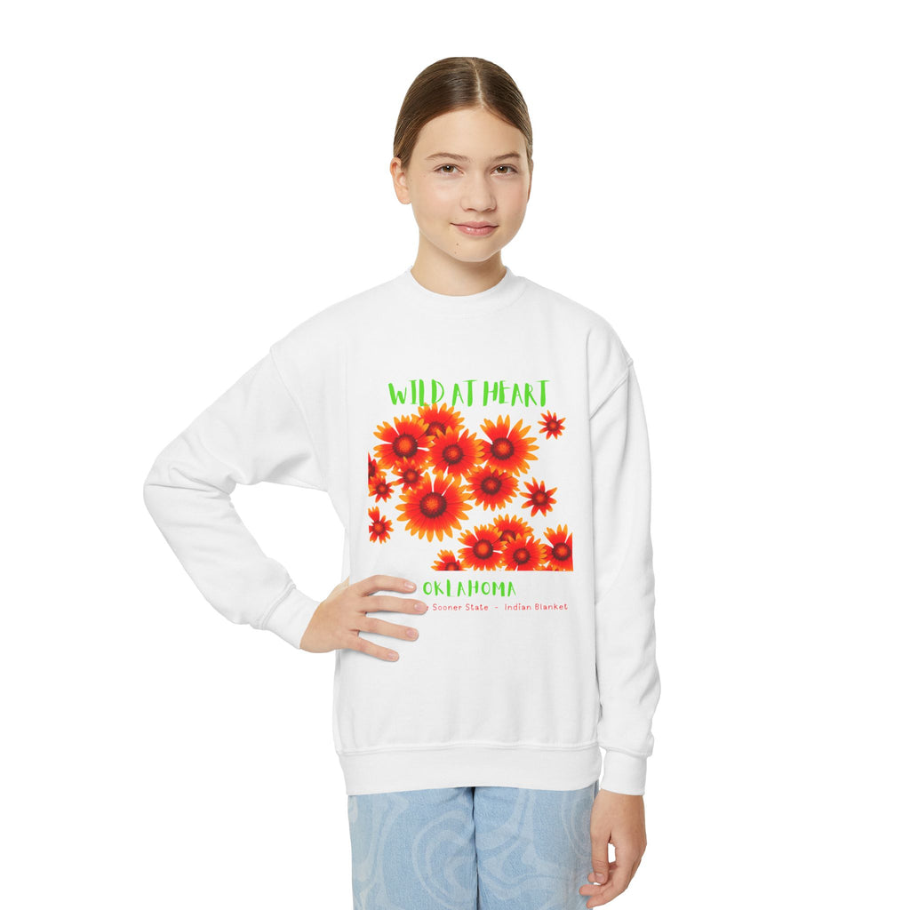 Oklahoma Wild at Heart Youth Crewneck Sweatshirt