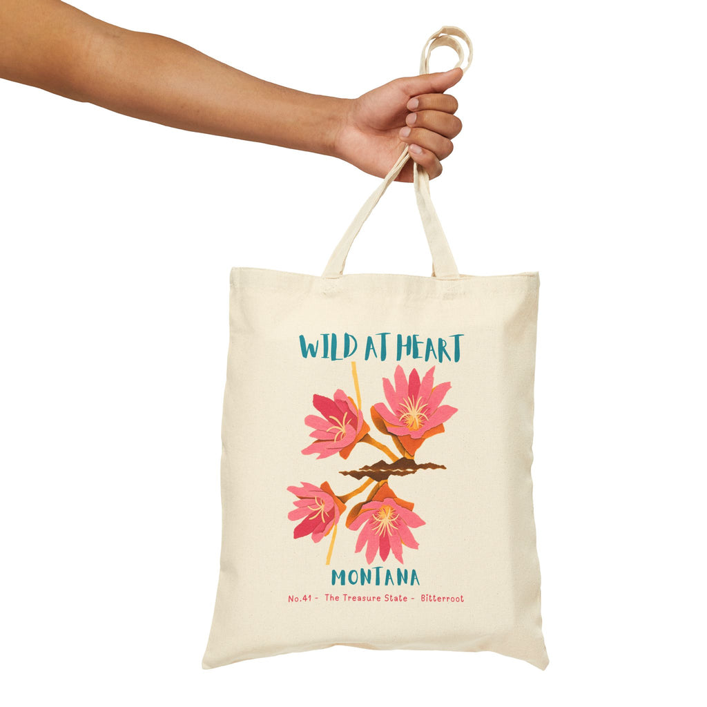 Wild at Heart Montana Tote Bag – Canvas Nature Explorer Tote, Kids Adventure Gift