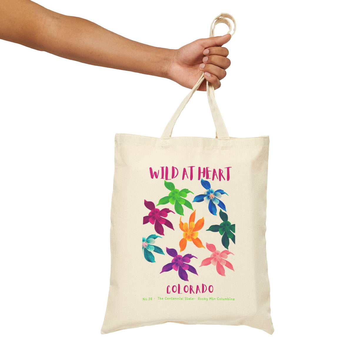 Wild at Heart Colorado Tote Bag – Canvas Nature Explorer Tote, Kids Adventure Gift